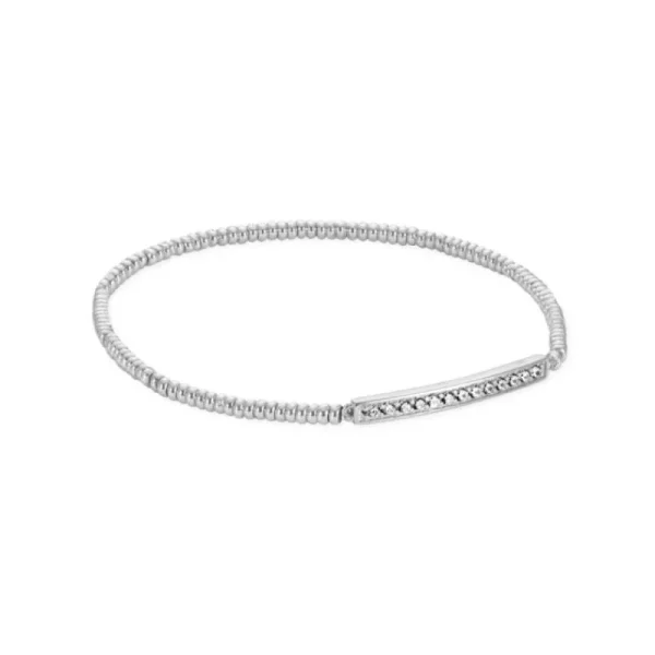 Sale Kendra Scott Addison Stretch Bracelet in Silver