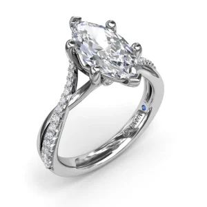 Best Fana Alternating Diamond Twist Engagement Ring