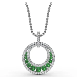 Fashion Fana Always and Forever Emerald Pendant