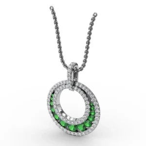 Fashion Fana Always and Forever Emerald Pendant