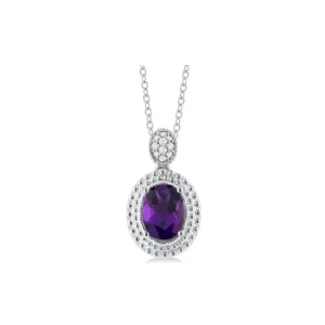 Discount Kelley Collection Amethyst & Diamond Pendant