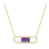 Discount Kelley Collection Amethyst & Diamond Pendant