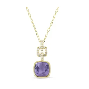 Clearance Kelley Collection Amethyst & Diamond Pendant