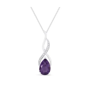 Hot Kelley Collection Amethyst & Diamond Pendant