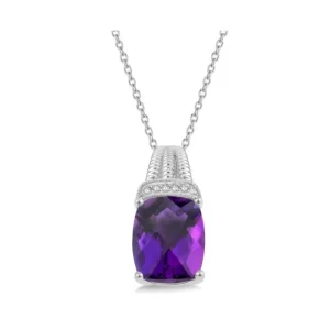 New Kelley Collection Amethyst & Diamond Pendant