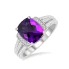 Fashion Kelley Collection Amethyst & Diamond Ring