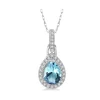 New Kelley Collection Aquamarine & Diamond Pendant