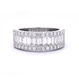 Online Kelley Collection Baguette & Round Diamond Band