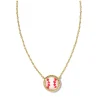 Outlet Kendra Scott Baseball Short Pendant Necklace in Gold