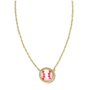 Discount Kendra Scott Baseball Short Pendant Necklace in Gold