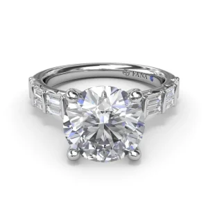 New Fana Beautiful Baguette Diamond Engagement Ring