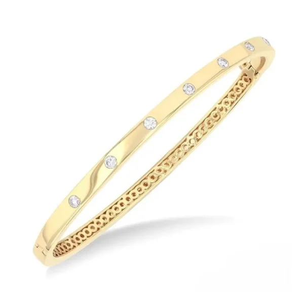 Hot Kelley Collection Bezel Bangle Bracelet