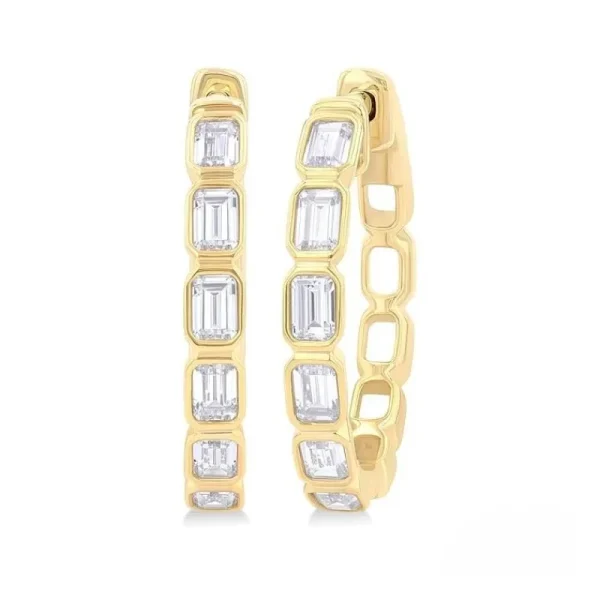 Hot Kelley Collection Bezel Hoop Earrings