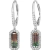 Sale Parlu00e9 Bi-Color Tourmaline & Diamond Earrings