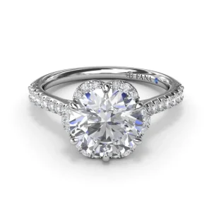 Online Fana Blossoming Halo Diamond Engagement Ring