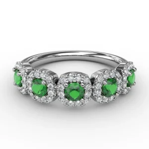 Hot Fana Blossoming Love Emerald and Diamond Ring