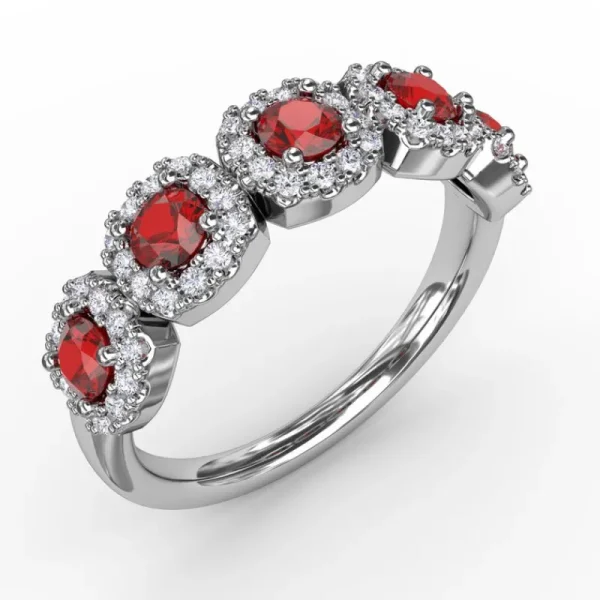 Best Fana Blossoming Love Ruby and Diamond Ring