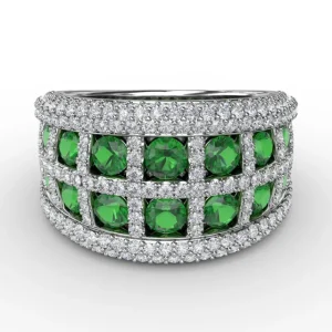 Best Fana Bold and Beautiful Emerald and Diamond Ring