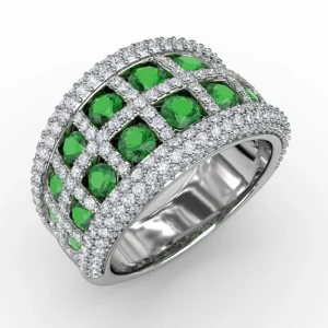 Best Fana Bold and Beautiful Emerald and Diamond Ring