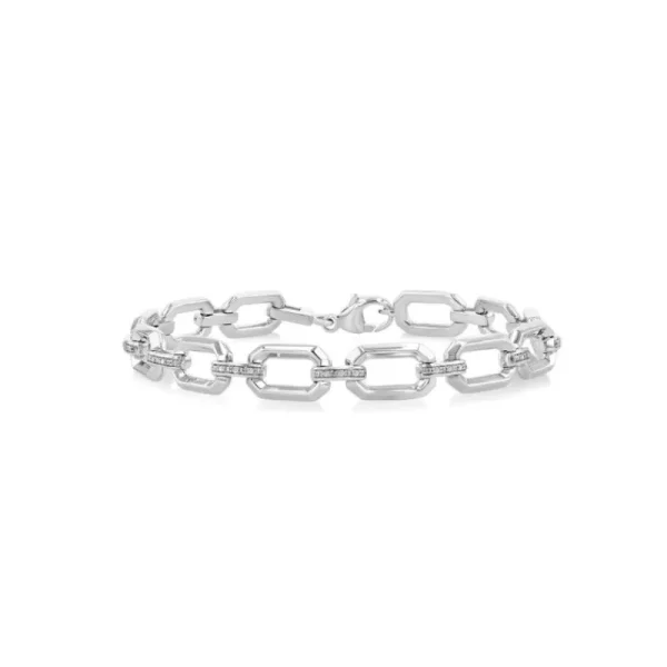 Fashion Kelley Collection Bold Open Link Diamond Bracelet