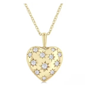 Online Kelley Collection Bold Star Engraved Puffed Heart Pendant