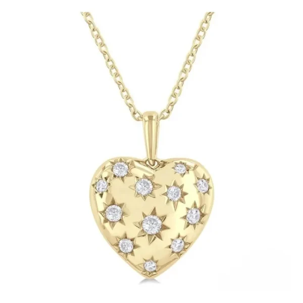 Online Kelley Collection Bold Star Engraved Puffed Heart Pendant