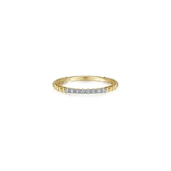 Hot Gabriel & Co Bujukan Bead & Diamond Stackable Ring