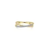 Clearance Gabriel & Co Bujukan Pave Diamond Criss Cross Ring