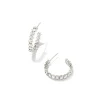 Outlet Kendra Scott Cailin Crytal Hoop Earrings in Silver