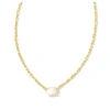 Hot Kendra Scott Cailin Gold Pendant Necklace in Ivory Mother-of-Pearl