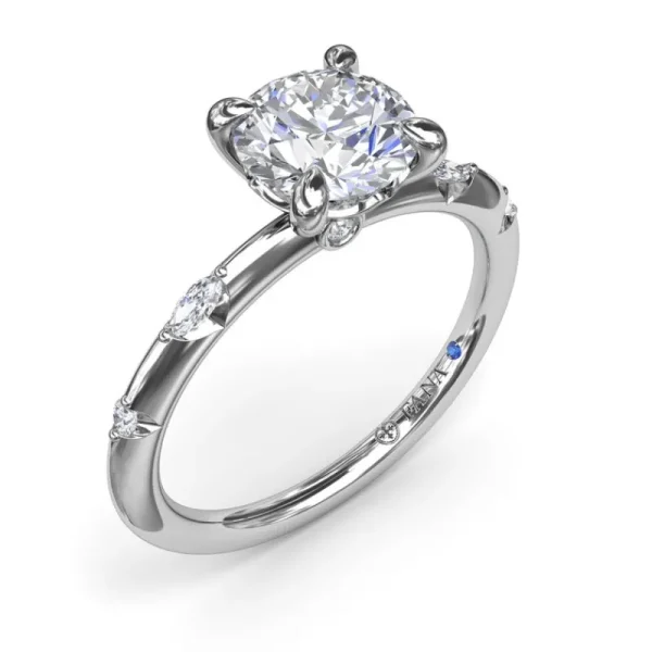 New Fana Captivating Raindrop Diamond Engagement Ring