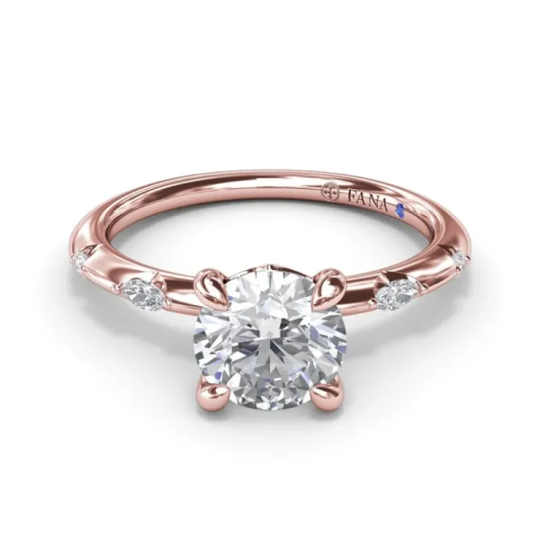 New Fana Captivating Raindrop Diamond Engagement Ring