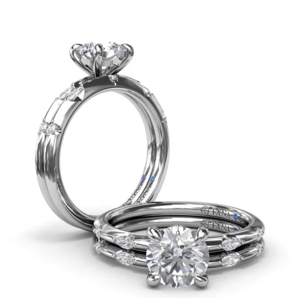 New Fana Captivating Raindrop Diamond Engagement Ring