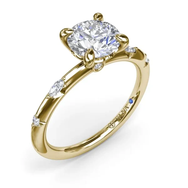 New Fana Captivating Raindrop Diamond Engagement Ring