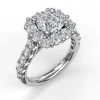 Sale Fana Chunky Diamond Cushion Halo Engagement Ring