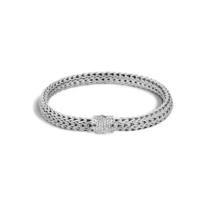 New John Hardy Classic Chain Bracelet with Diamonds