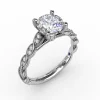 New Fana Classic Diamond Solitaire Engagement Ring With Diamond Twist Band