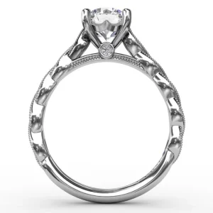 New Fana Classic Diamond Solitaire Engagement Ring With Diamond Twist Band