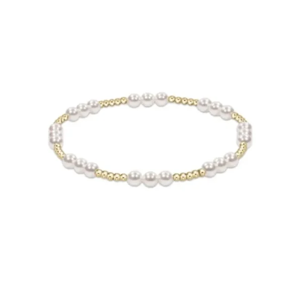 Clearance ENewton Design Classic Joy Pattern 4 mm Bead Bracelet-Pearl