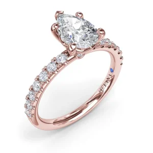 Outlet Fana Classic Pave Pear Cut Engagement Ring