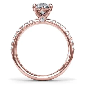 Outlet Fana Classic Pave Pear Cut Engagement Ring