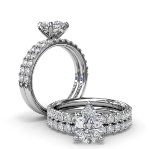 Outlet Fana Classic Pave Pear Cut Engagement Ring