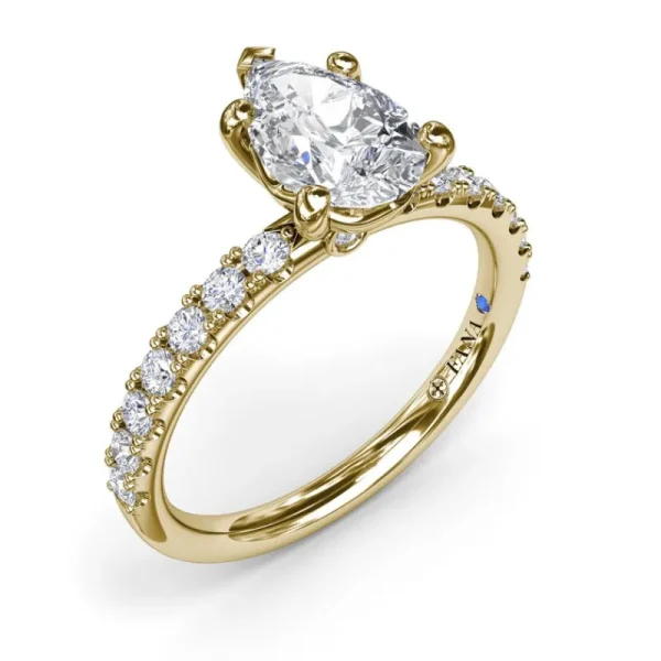 Outlet Fana Classic Pave Pear Cut Engagement Ring