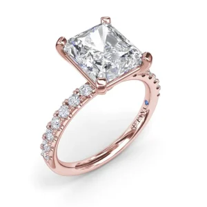 Online Fana Classic Pave Radiant Cut Engagement Ring