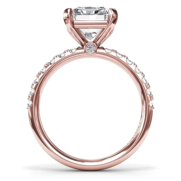 Online Fana Classic Pave Radiant Cut Engagement Ring