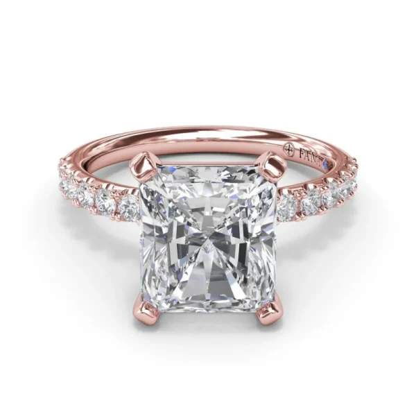 Online Fana Classic Pave Radiant Cut Engagement Ring