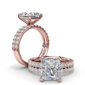 Online Fana Classic Pave Radiant Cut Engagement Ring