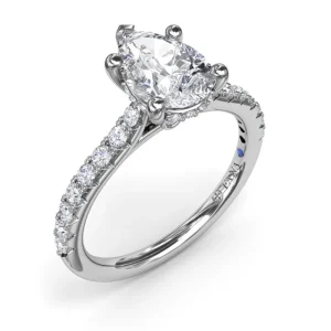 Fashion Fana Classic Pear Solitaire With Hidden Halo