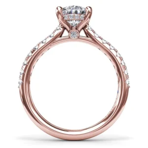 Fashion Fana Classic Pear Solitaire With Hidden Halo