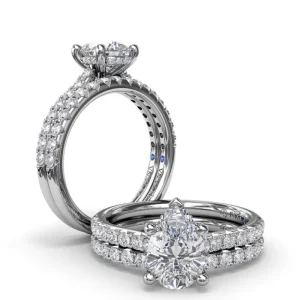 Fashion Fana Classic Pear Solitaire With Hidden Halo